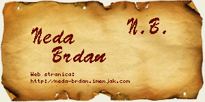 Neda Brdan vizit kartica